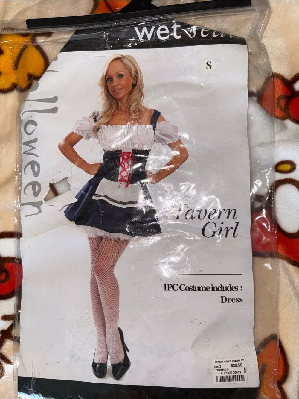 Wet Seal Tavern Girl Costume in Navy, White & Red